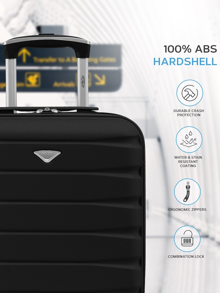Flight Knight 45x36x20cm EasyJet Underseat 4 Wheel ABS Hard Case Cabin Carry On Hand Luggage - Image 4 of 7