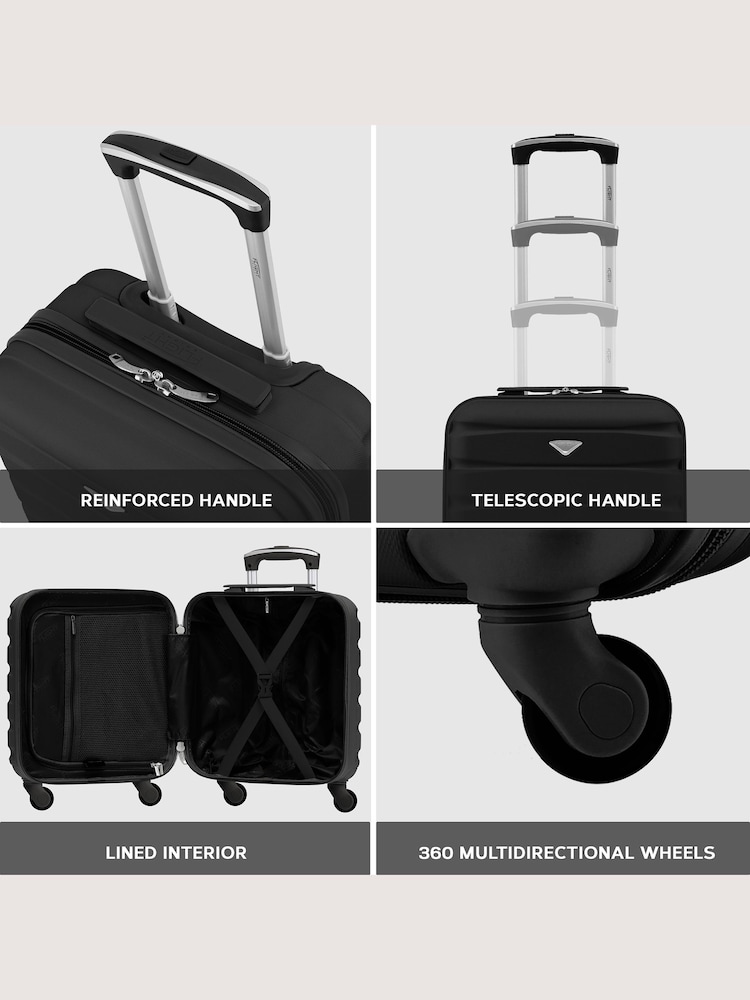 Flight Knight 45x36x20cm EasyJet Underseat 4 Wheel ABS Hard Case Cabin Carry On Hand Luggage - Image 7 of 7