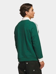 Adidas Golf Green adidas original F 3-Stripe Quarter Zip Sweat Top - Image 2 of 6