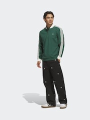 Adidas Golf Green adidas original F 3-Stripe Quarter Zip Sweat Top - Image 3 of 6