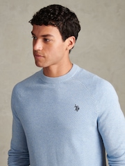 U.S. Polo Assn Herre Moss Stitch Raglan Crew Neck Genser - Bilde 2 av 4