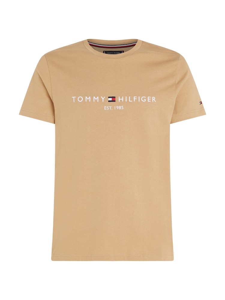 Tommy Hilfiger Cream Logo T-Shirt - Image 4 of 6