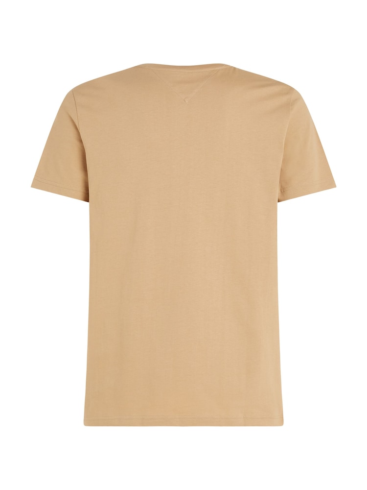 Tommy Hilfiger Cream Logo T-Shirt - Image 5 of 6