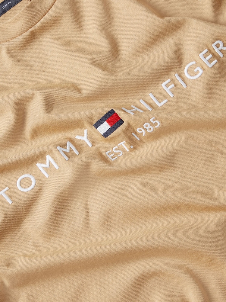 Кремовый - Футболка Tommy Hilfiger с логотипом - Image 6 of 6