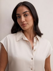 Forever New Cream Nelly Grown On Sleeves Shirt - Image 3 of 5