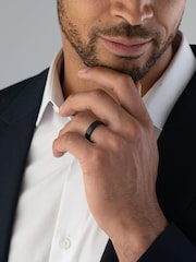 Beaverbrooks Titanium Matte Ring - Image 4 of 5