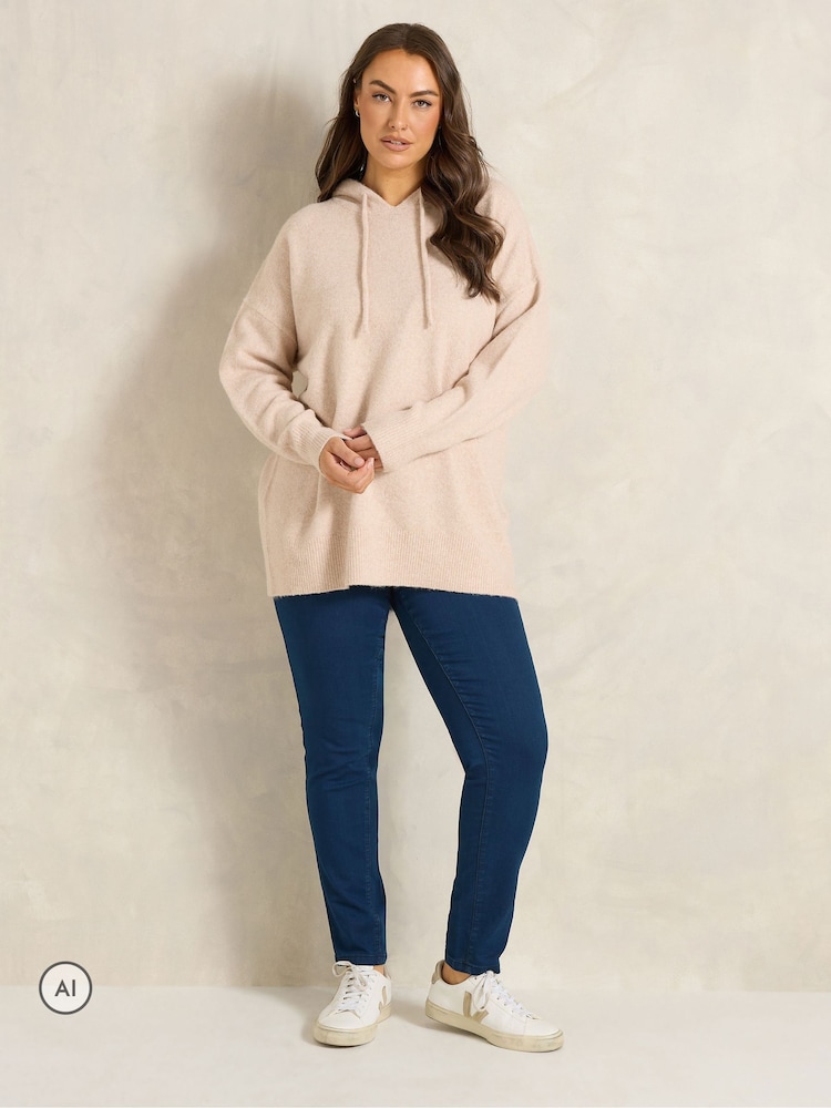 Evans Cream Knitted Hoodie - Image 2 of 6 Evans Cream Knitted Hoodie - Image 2 of 6