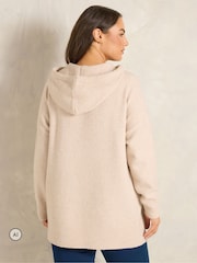 Evans Cream Knitted Hoodie - Image 3 of 6