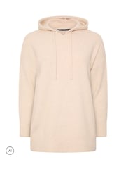 Evans Cream Knitted Hoodie - Image 5 of 6