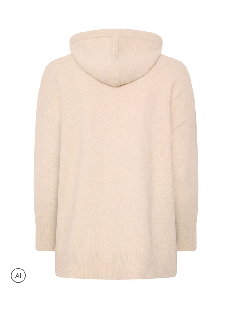 Evans Cream Knitted Hoodie - Image 6 of 6 Evans Cream Knitted Hoodie - Image 6 of 6