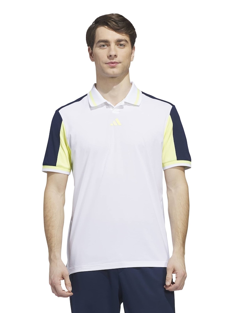 adidas Golf White Beyond The Course Twistknit Polo Shirt - Image 1 of 6 adidas Golf White Beyond The Course Twistknit Polo Shirt - Image 1 of 6