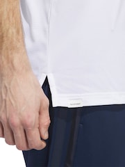 adidas Golf White Beyond The Course Twistknit Polo Shirt - Image 5 of 6