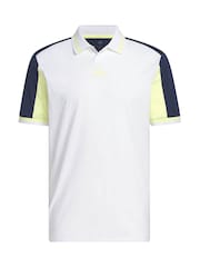 adidas Golf White Beyond The Course Twistknit Polo Shirt - Image 6 of 6