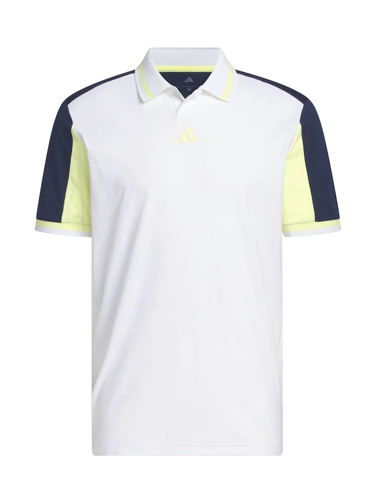 adidas Golf White Beyond The Course Twistknit Polo Shirt - Image 6 of 6 adidas Golf White Beyond The Course Twistknit Polo Shirt - Image 6 of 6