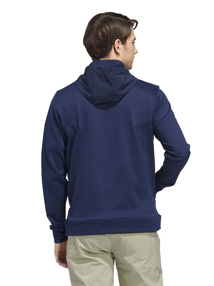 adidas Golf Blue Ultimate365 Tour Quilted Hooded Anorak Jacket - Image 2 of 6 adidas Golf Blue Ultimate365 Tour Quilted Hooded Anorak Jacket - Image 2 of 6