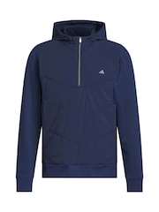 adidas Golf Blue Ultimate365 Tour Quilted Hooded Anorak Jacket - Image 6 of 6