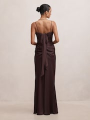 Forever New Brown Claudia Petite Corset Maxi Dress - Image 2 of 4
