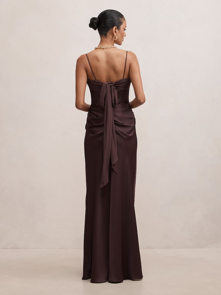 Forever New Brown Claudia Petite Corset Maxi Dress - Image 2 of 4 Forever New Brown Claudia Petite Corset Maxi Dress - Image 2 of 4