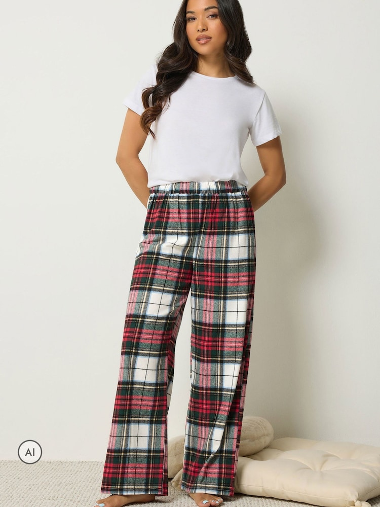 Rouge - PixieGirl Petite Check Long Sleeve Cotton Pyjamas Set - Image 2 de 7 Rouge - PixieGirl Petite Check Long Sleeve Cotton Pyjamas Set - Image 2 de 7