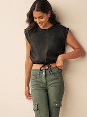 Khaki Green Lift, Slim And Shape Slim Cargo Jeans - Image 1 of 6