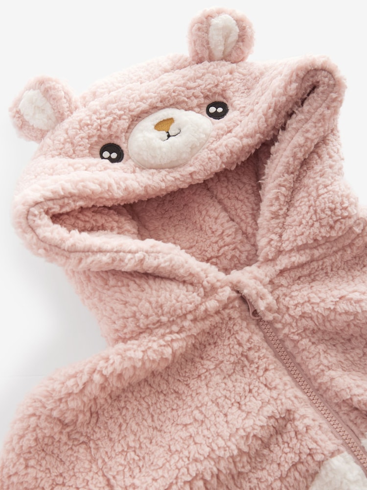 Розовый с медведем  - Флисовый комбинезон (1.5-12yrs) - Изображение 8 из 8
