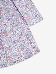 JoJo Maman Bébé Cream Girls' Ditsy Floral Dress With Broderie Collar - Image 4 of 5