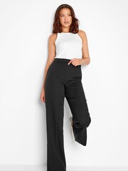 Long Tall Sally Black Split Hem Wide Leg Trousers - Image 2 of 3