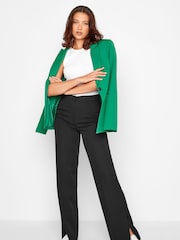 Long Tall Sally Black Split Hem Wide Leg Trousers - Image 3 of 3