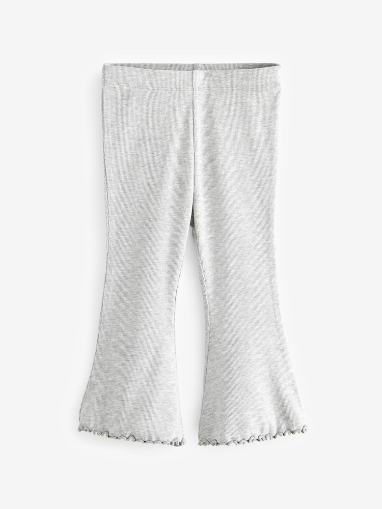 Grey Rib Flare Leggings (3mths-7yrs) - Image 1 of 3
