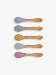 JoJo Maman Bébé Multi 5-Pack Bamboo Spoons - Image 1 of 5