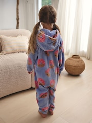 Blue/Pink Donut Fleece All-In-One (1.5-16yrs) - Image 3 of 8