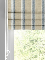 Emily Bond Indigo Blue George Stripe Made to Measure Roman Blinds - Image 2 of 6