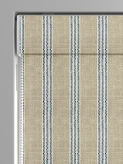 Emily Bond Indigo Blue George Stripe Made to Measure Roman Blinds - Image 3 of 6