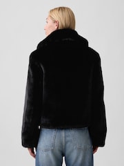 Negro - Chaqueta holgada de pelo sintético de Gap - Imagen 2 de 5