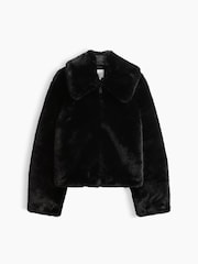 Negro - Chaqueta holgada de pelo sintético de Gap - Imagen 5 de 5