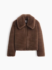 Gap Brown Relaxed Faux-Fur Jacket - Image 5 of 5
