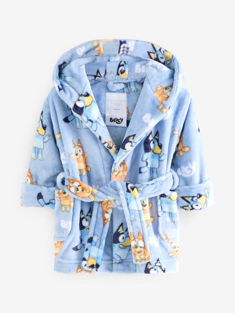 Blau - Fleece-Bademantel mit lizenzierter Bluey-Figur (12 M.–8 J.) - Image 4 of 6