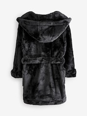 Black Soft Touch Fleece Dressing Gown (5-16yrs) - Image 7 of 8