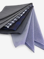 Navy Blue Printed 100% Cotton Handkerchiefs 5 Pack - Image 3 of 3