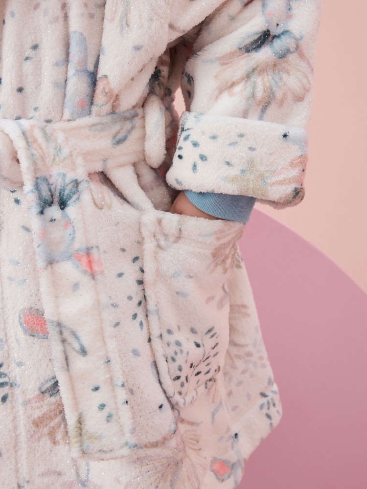 Cream Mouse Fairy Soft Touch Fleece Dressing Gown (9mths-10yrs) - Image 4 of 4
