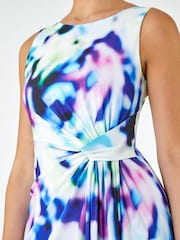 Roman Blue Stretch Drape Maxi Dress - Image 5 of 5