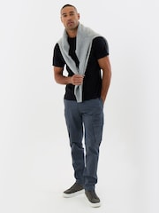 Threadbare Grey Slim Fit Cotton Rich Cargo Trousers - Image 1 of 4