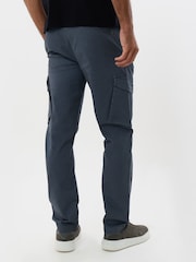 Threadbare Grey Slim Fit Cotton Rich Cargo Trousers - Image 3 of 4