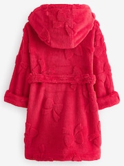 Red Bow Jacquard Fleece Dressing Gown (9mths-16yrs) - Image 7 of 8