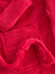 Red Bow Jacquard Fleece Dressing Gown (9mths-16yrs) - Image 8 of 8