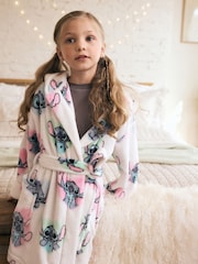 White/ Pink/ Blue Lilo & Stitch Licence Dressing Gown (3-16yrs) - Image 1 of 9