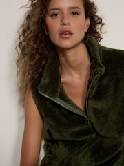 Apricot Green Fleece Zip-Through Gilet - Image 3 of 5