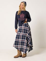PixieGirl Petite Blue Hanky Hem Scarf Skirt - Image 1 of 5