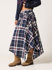 PixieGirl Petite Blue Hanky Hem Scarf Skirt - Image 3 of 5