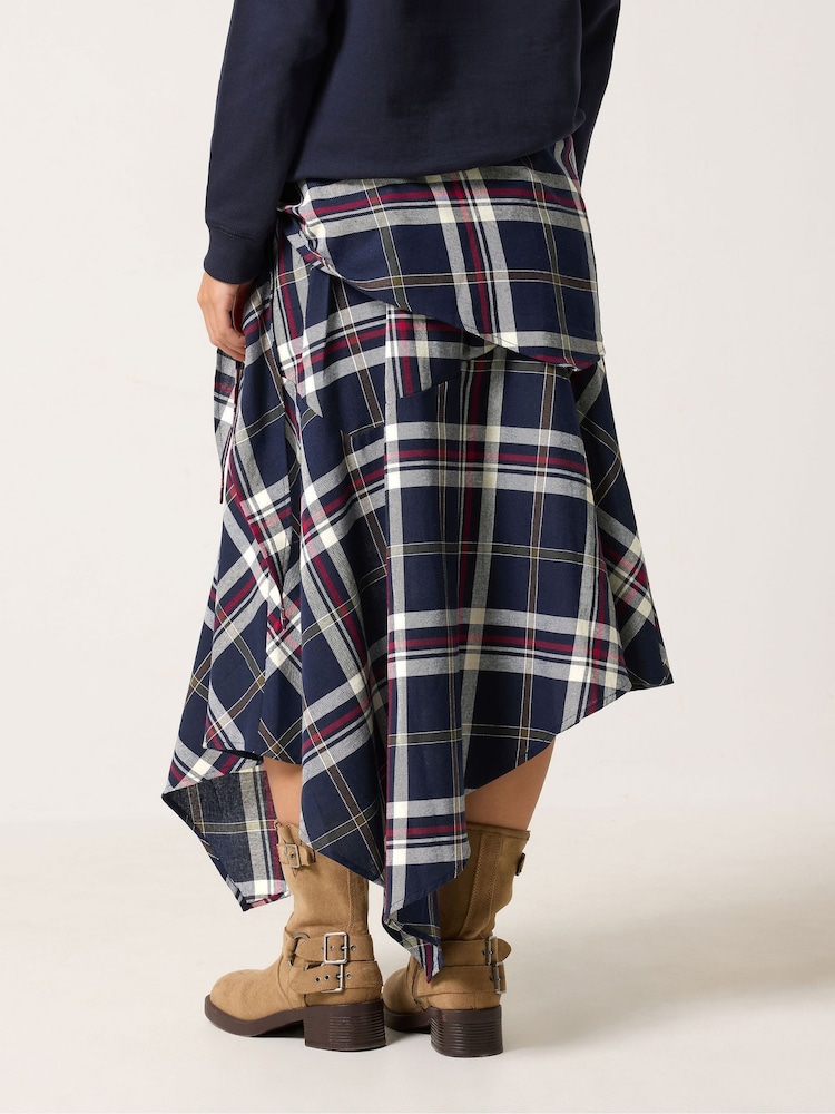 PixieGirl Petite Blue Hanky Hem Scarf Skirt - Image 5 of 5